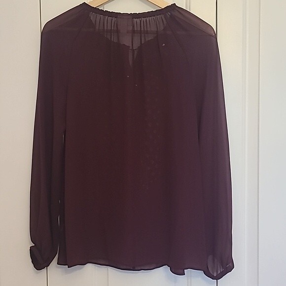 ALTUZARRA SHEER PEASANT Sheer BLOUSE EMBROIDERED RUBY RED HILL SIZE XS - Picture 5 of 13